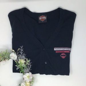 Harley Davidson Black Button Up Shirt.